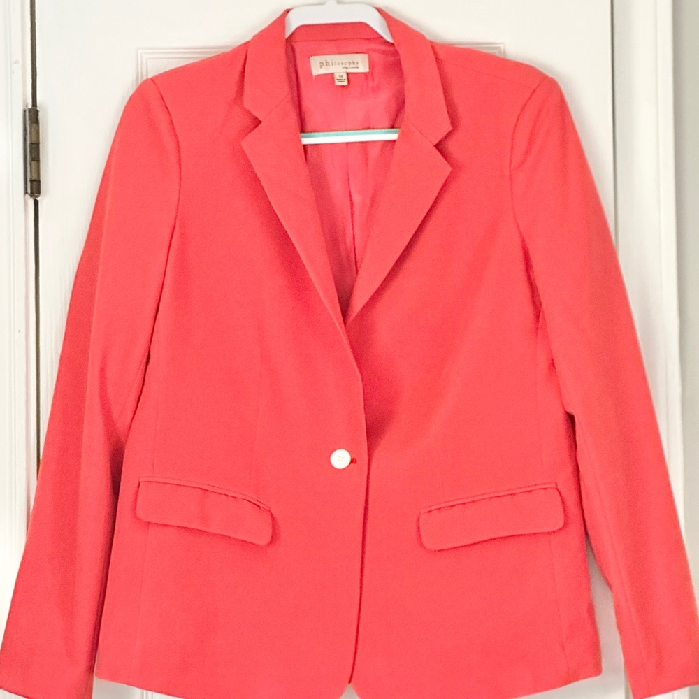 Philosophy Vibrant Coral Blazer
